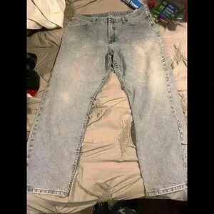 Wrangler Relaxed  Fit Light Wash Blue Denim Men 38x29